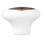 Turquoise Third Eye Hamsa セラミックノブ (側面)