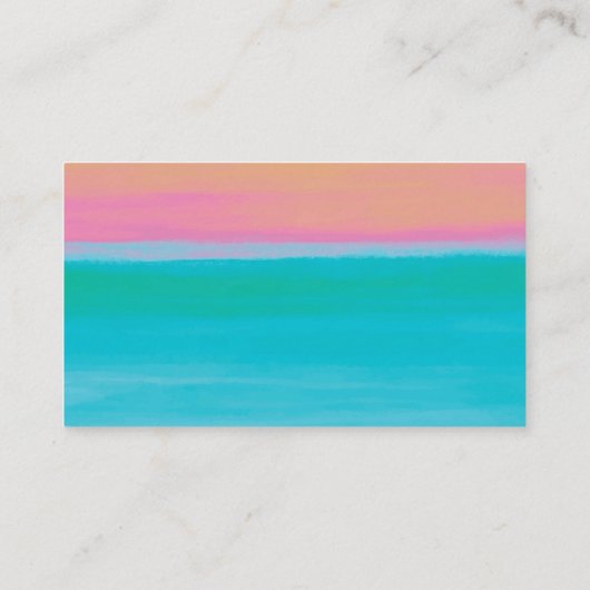 Turquoise to Peach Gradient Beauty Style Nails 名刺 (裏面)