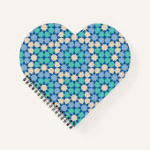 Turquoise Tranquility Pattern ノートブック (正面)