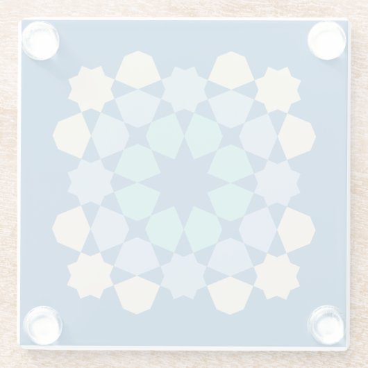 Turquoise Tranquility Tile ガラスコースター (裏面)