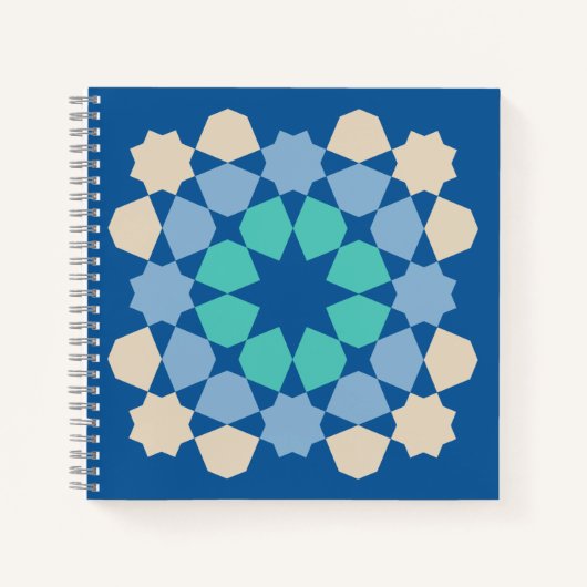 Turquoise Tranquility Tile ノートブック (正面)