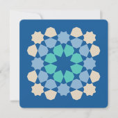Turquoise Tranquility Tile (customizable) ノートカード (正面)