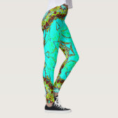 Turquoise Tribal Art Leggings レギンス (右)