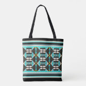 Turquoise Tribal Tapestry トートバッグ (裏面)
