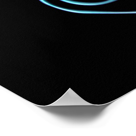 Turquoise Unalome ポスター (角)