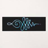 Turquoise Unalome  ヨガマット (裏面(横))