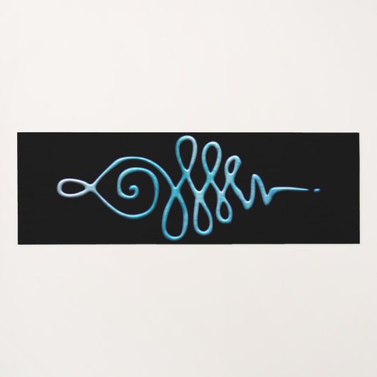 Turquoise Unalome ヨガマット (裏面(横))