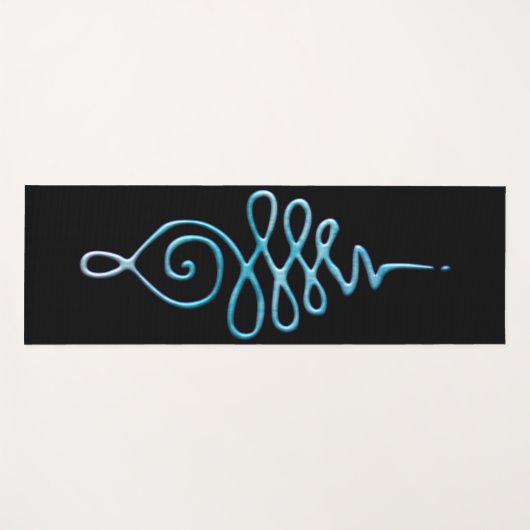 Turquoise Unalome  ヨガマット (正面(横))