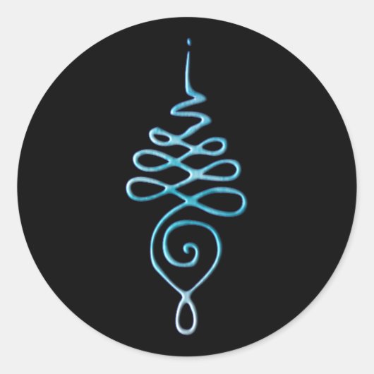 Turquoise Unalome ラウンドシール (正面)