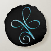 Turquoise Unconditional Love ラウンドクッション (裏面)