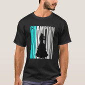 Turquoise Violin Champion Retro Design Orchestra V Tシャツ (正面)