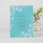 Turquoise Vivacious Coastal Wedding 招待状 (スタンド正面)