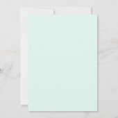 Turquoise Vivid Coastal Wedding 招待状 (裏面)