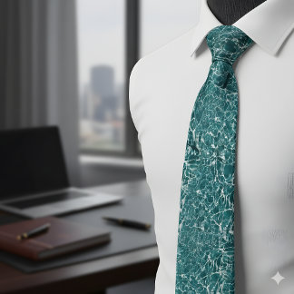 Turquoise Water Caustics Tie ネクタイ