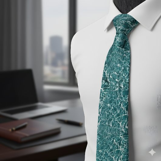 Turquoise Water Caustics Tie ネクタイ