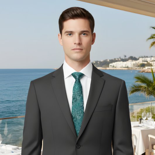 Turquoise Water Caustics Tie ネクタイ