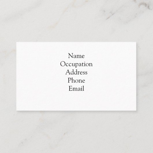 Turquoise water of the sea 名刺 (裏面)