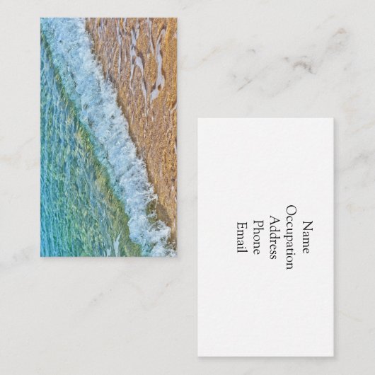 Turquoise water of the sea 名刺 (正面/裏面)