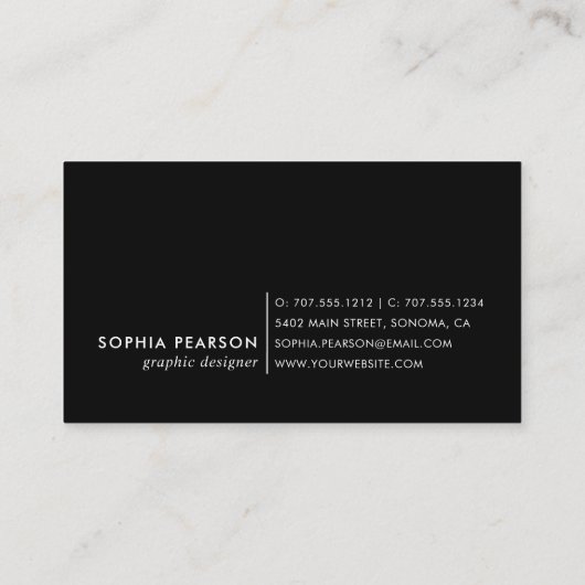 Turquoise Watercolor Blot Business Card 名刺 (裏面)