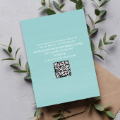 Turquoise Wedding Timeline Details Simple RSVP エンクロージャーカード