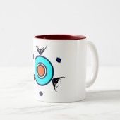 Turquoise Zen Eye ツートーンマグカップ (正面右)