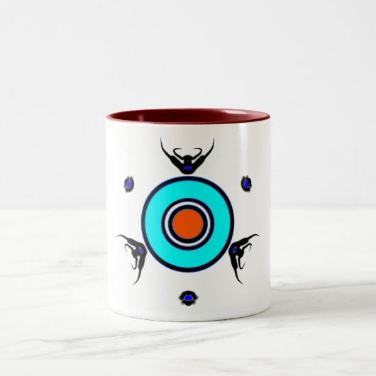 Turquoise Zen Eye ツートーンマグカップ (中央)