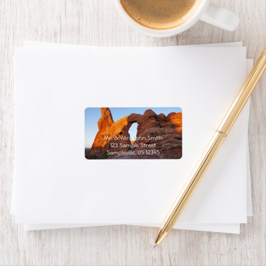 Turret Arch at Sunrise II ラベル (インサイチュ)