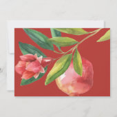 Turscan Pomegranate私はブライダルシャワーゲーム 招待状 (裏面)