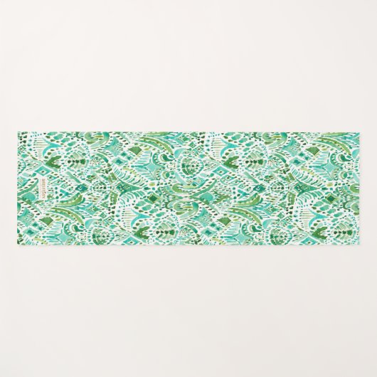 」TURTに緑の水のウミガメを種族に得ます ヨガマット (正面(横))