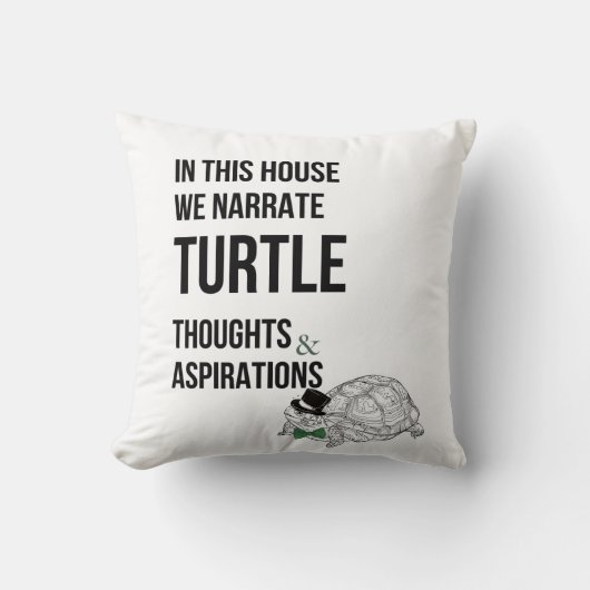 TURTLEおもしろい lovers引用文 クッション (正面)