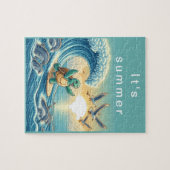 TurtleサーフィンFlexible Photo Kidsパズルwith Gif ジグソーパズル (横)