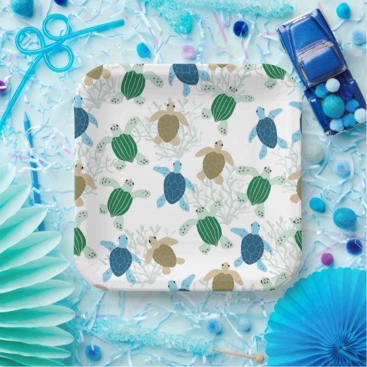 Turtle  ペーパープレート (パーティー)