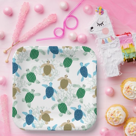 Turtle ペーパープレート (パーティー)