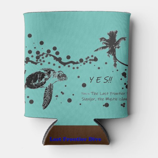 Turtle and Palm Tree, Tropical Siquijor 缶クーラー (正面)