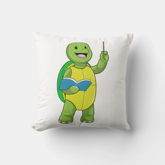 Turtle as先生とBook & Pointer クッション (正面)