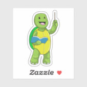 Turtle as先生とBook & Pointer シール (シート)