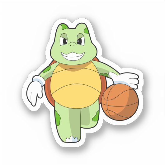 Turtle as Basketball.PNG シール (正面)