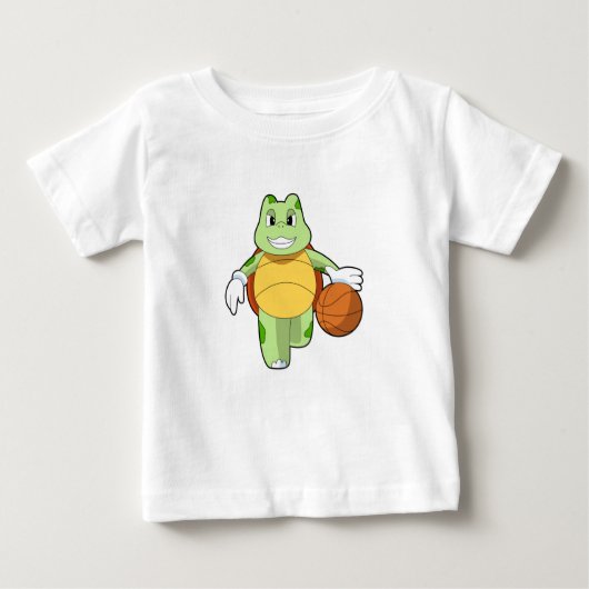Turtle as Basketball.PNG ベビーTシャツ (正面)
