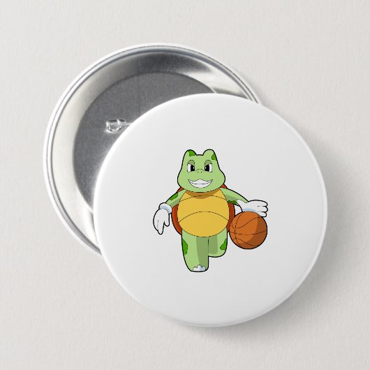Turtle as Basketball.PNG 缶バッジ (正面&裏面)