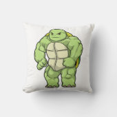 Turtle as Bodybuilderと6パック クッション (正面)