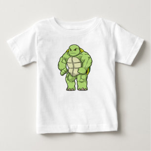 Turtle as Bodybuilderと6パック ベビーTシャツ