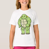 Turtle as Bodybuilderと6パック Tシャツ (正面)
