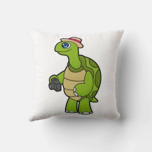 Turtle as Photographer with Camera クッション (裏面)