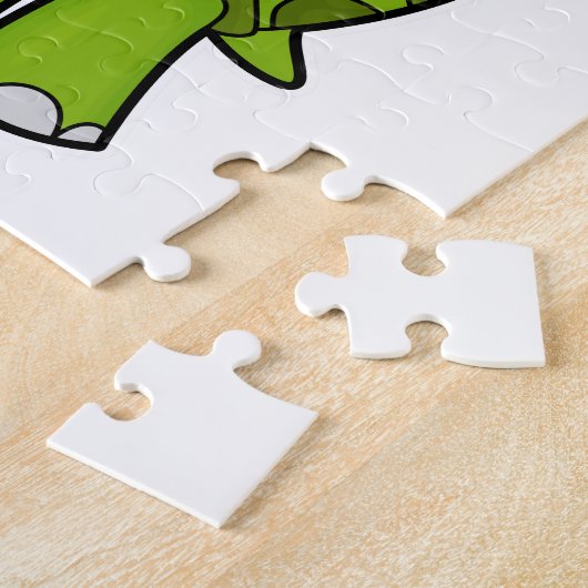 Turtle as Photographer with Camera ジグソーパズル (側面)