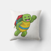 Turtle at Flying with Rocket クッション (裏面)