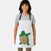 Turtle at Hip Hop Dance Dab エプロン (インサイチュ)