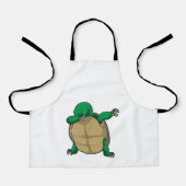 Turtle at Hip Hop Dance Dab エプロン (正面)