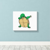 Turtle at Hip Hop Dance Dab キャンバスプリント (インサイチュ (ウッドフロア))