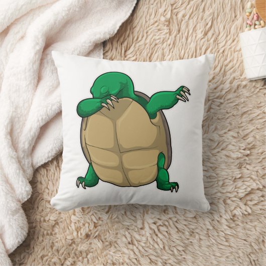 Turtle at Hip Hop Dance Dab クッション (ブランケット)