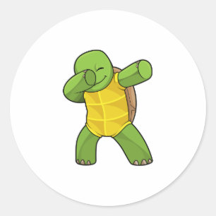 Turtle at Hip Hop Dance Dab ラウンドシール